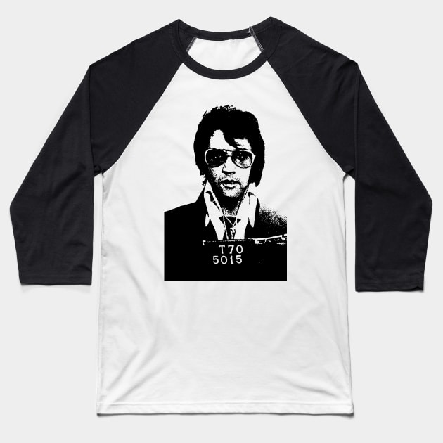 Elvis Mugshot Baseball T-Shirt by ölümprints